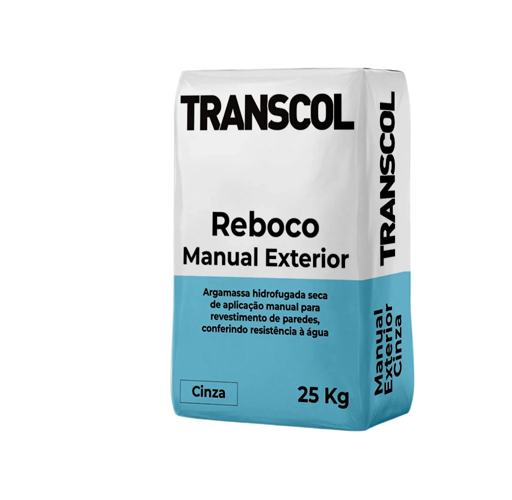 Reboco Manual Exterior Cinza
